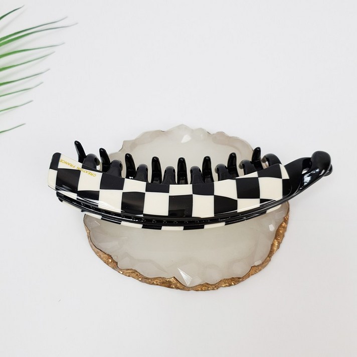 프랑스핀 셀룰로오스 호피 마블 빗살 반머리 올림머리 바나나핀