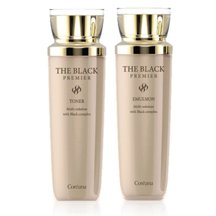 코리아나 더블랙 프리미어 토너 140ml에멀션 140ml, 1세트