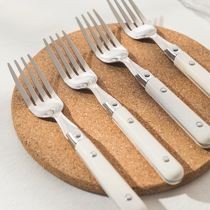 루비코코 화이트 디저트포크 티포크 4개 1set