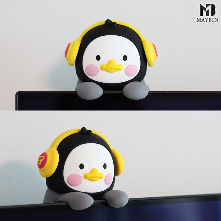 베이비 펭수 모니터 걸이형 방향제, 블랙체리향, 1개