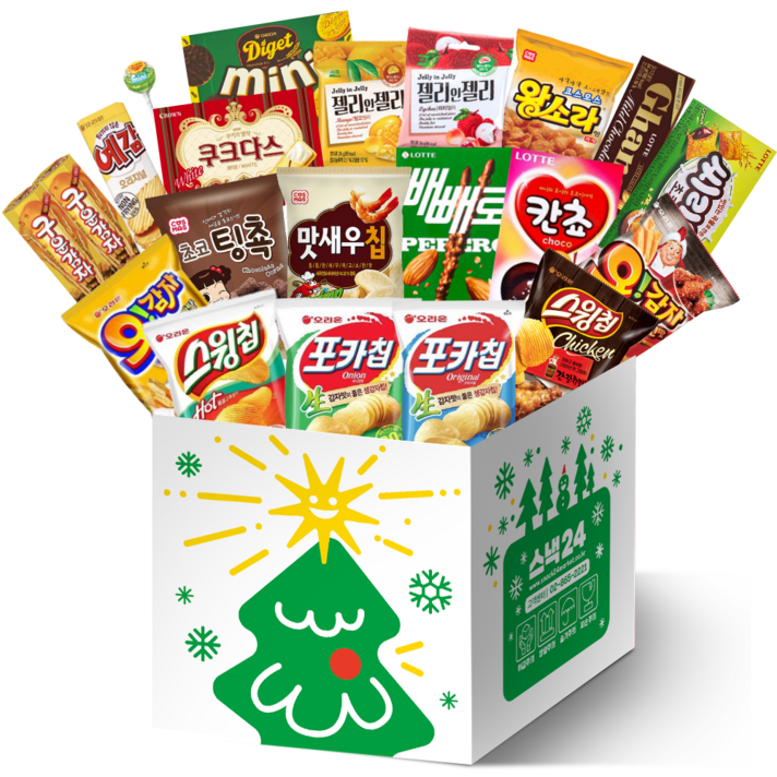  스낵24 2024새해 소원 나무 스낵세트, 16종, 1세트 