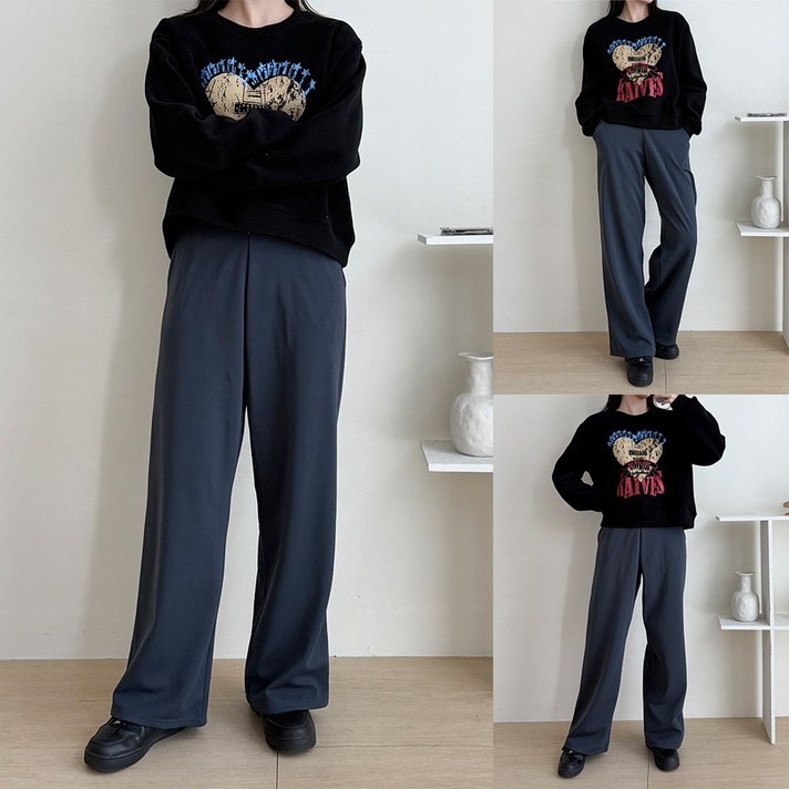 픽앤피크 빅사이즈 오버사이즈 뱃살쏙 와이드밴딩 기모팬츠66100