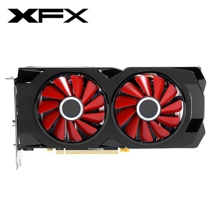 그래픽 카드 AMD 데스크탑 XFX RX 570 4GB 비디오 화면 카드 GPU AMD