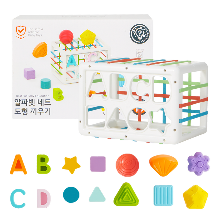 그로윗 알파벳 네트도형 끼우기, 혼합색상, 1개 그로윗 알파벳 네트도형 끼우기, 혼합색상, 1개