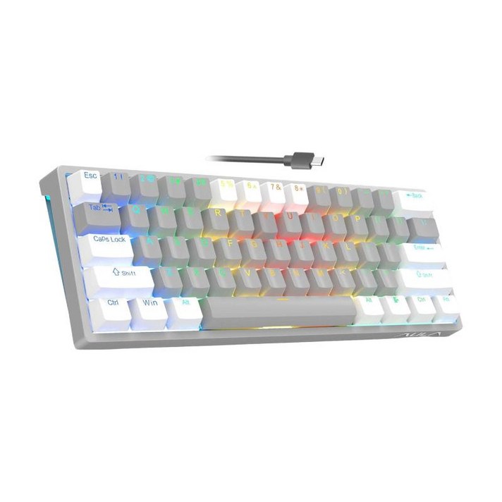 기계식 게임용 타이피스트용 휴대용 플러그 앤 플레이 기계식, 33.8cmx14.8cmx4.8cm, ABS, 화이트 그레이