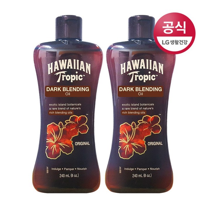 하와이안 트로픽 다크 블렌딩 태닝오일, 240ml, 2개