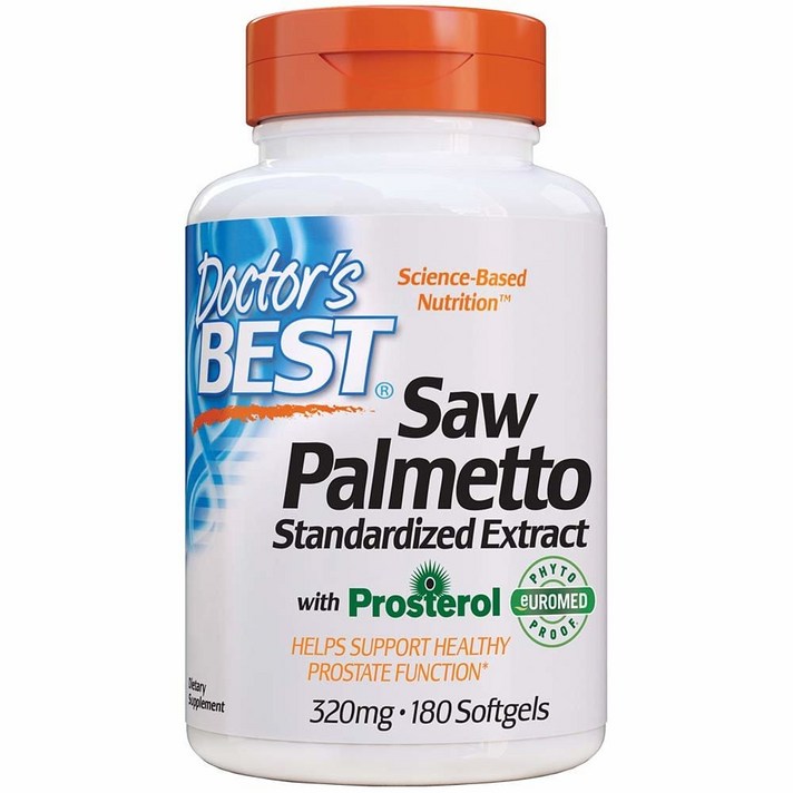 Doctor's Best 닥터스 베스트 쏘말페토 320mg 180정 Saw Palmetto with prosterol, 1개, 기본