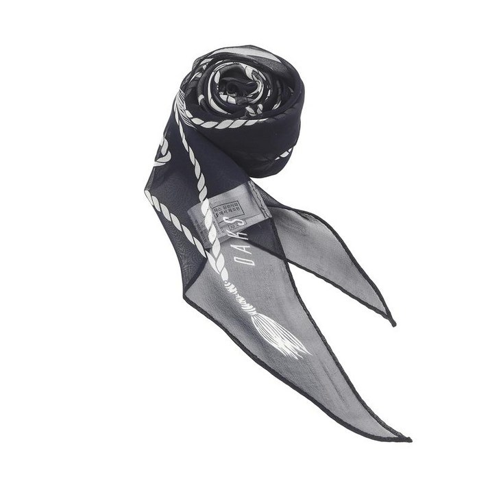 닥스 여성 네이비 일러스트 실크 스카프 DLSC9B403N3