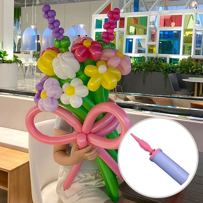 DIY 요술풍선 대형 믹스 꽃다발 + 손펌프 by 파티아일랜드 기념일 이벤트