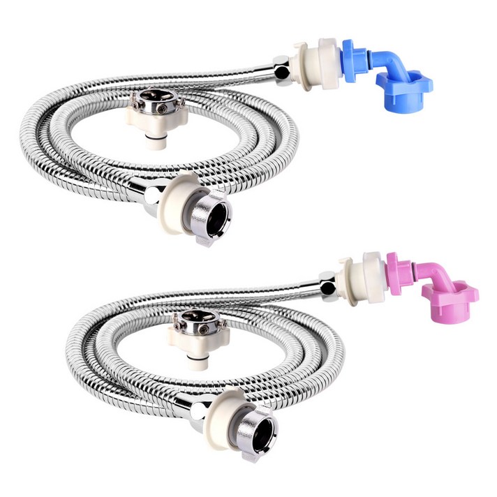 와이넷 스텐레스세탁기세탁기호스2M(냉온수세트), 1세트