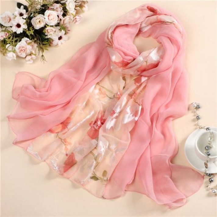 주연 플라워 패턴 롱숄 할머니생신선물 스카프JM216 실크스카프 루이까또즈스카프 닥스스카프