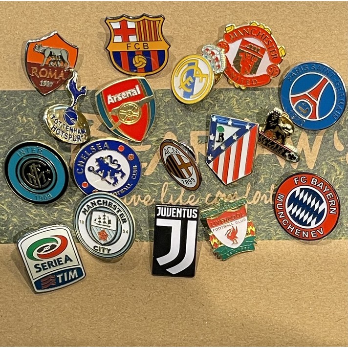 한량라이프 해외 명문 축구클럽 엠블럼 뱃지 굿즈뱃지 최애뱃지 축구팀뱃지 스포츠악세사리