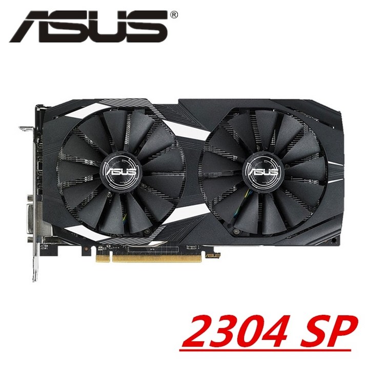 기존 ASUS RX 580 4GB 비디오 카드 GPU AMD Radeon RX580 4GB 그래픽 카드 데스크탑 컴퓨터 게임 570 560 550 VGA DVI 비디오 카드