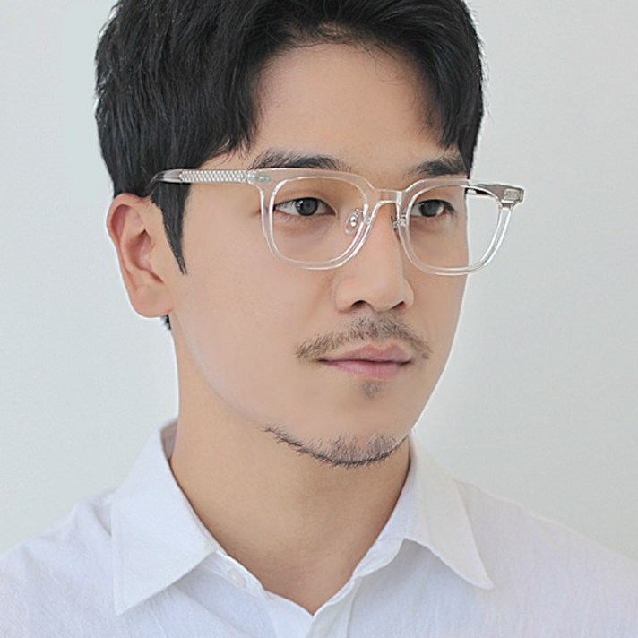 스타일호른 빅사이즈 투명 뿔테안경테 블루라이트 차단 안경