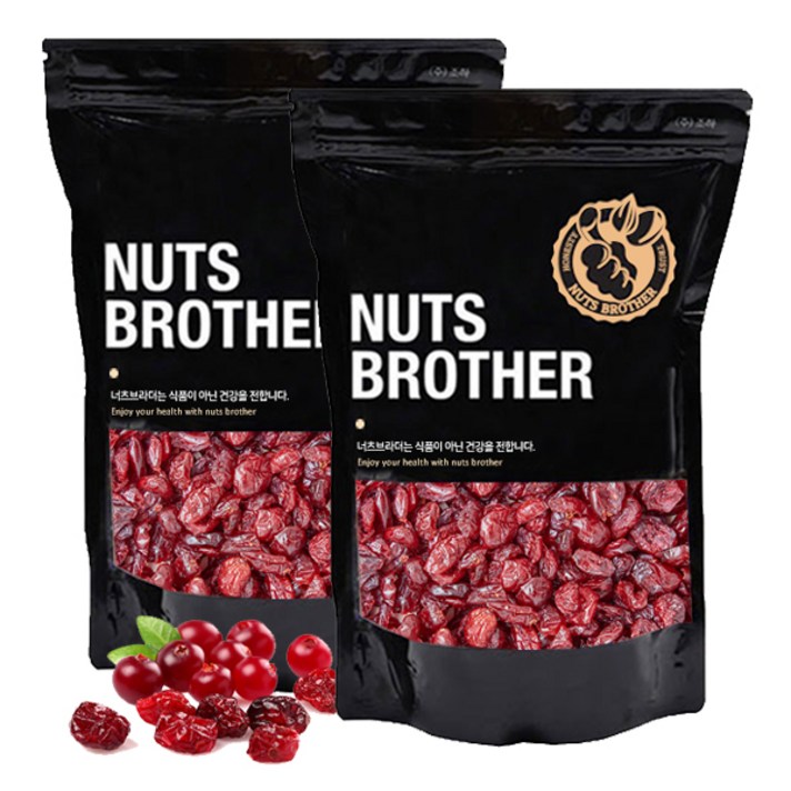 너츠브라더 건크랜베리 루비 1kg 2개 건과류