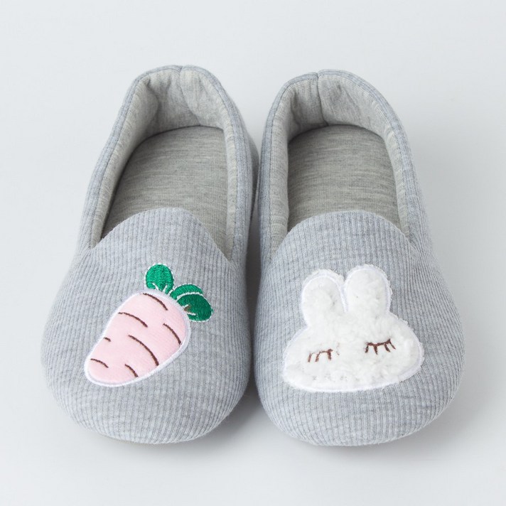 킨더 당근 토끼 고무바닥 덧신 실내화 거실화 유치원 어린이집 선생님 교사용