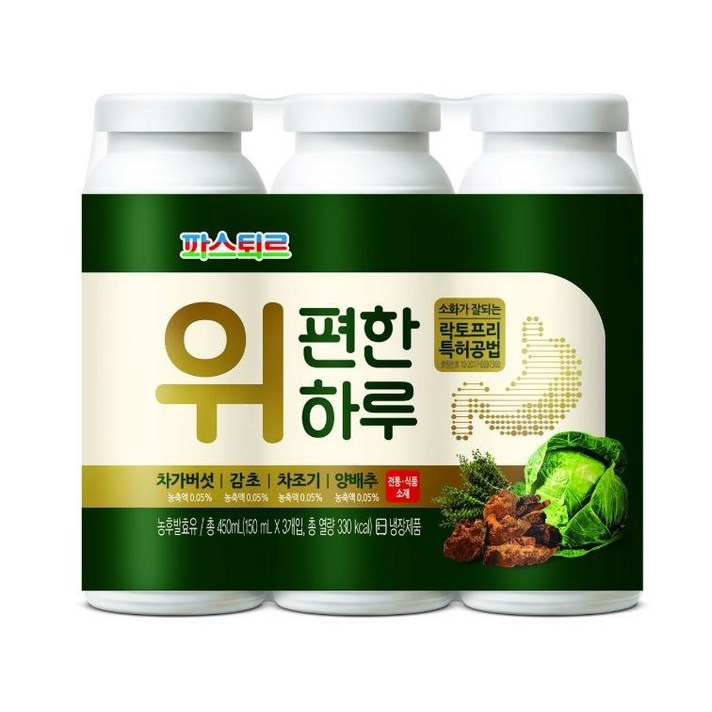 파스퇴르 위편한 하루 요구르트 150ml, 플레인, 20개