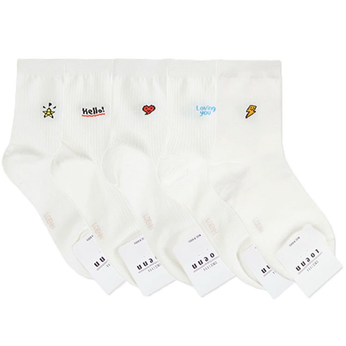 [HK 숙녀 패션중목 10족 세트 / 패션양말 / 여성양말 / 캐릭터양말