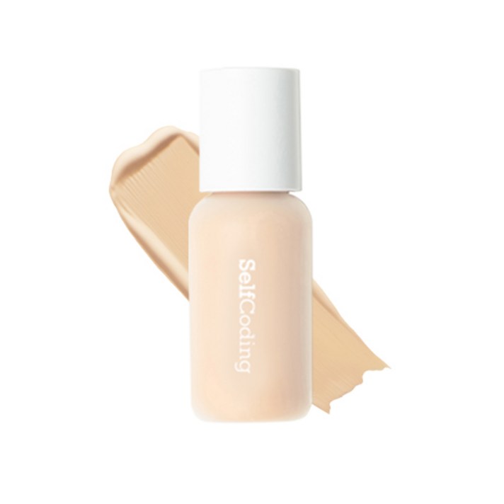 셀프코딩 촉촉한 여름 태닝 톤업 물광 세미매트 스킨커버 미니 리퀴드 파운데이션 30ml 1개, #03 미디엄 라이트