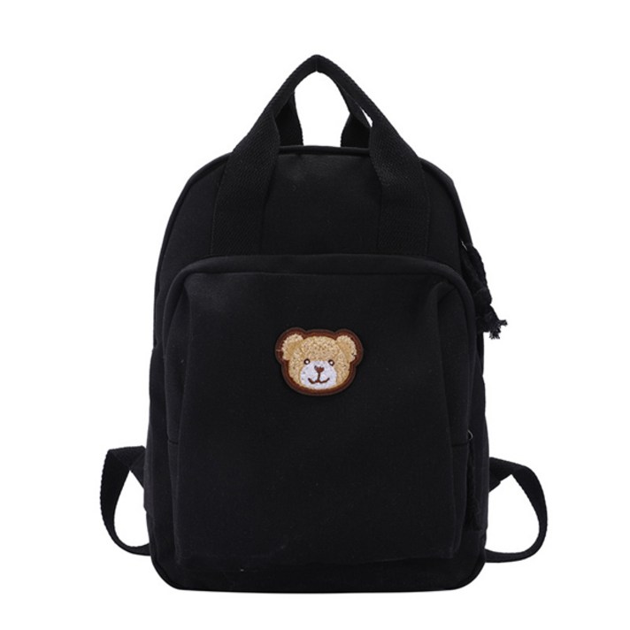 더블 스트랩 곰돌이 남여공용 학생 백팩 책가방 커플 학교 가방