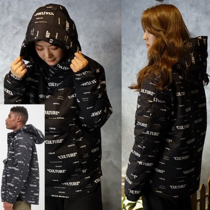 포에버21 아노락 패딩 후드 남녀공용 스키복 보드복