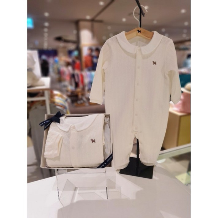 [블루독베이비] (CR)니트카라우주복 (44A7004120) ch 24FW 백일 돌 조카