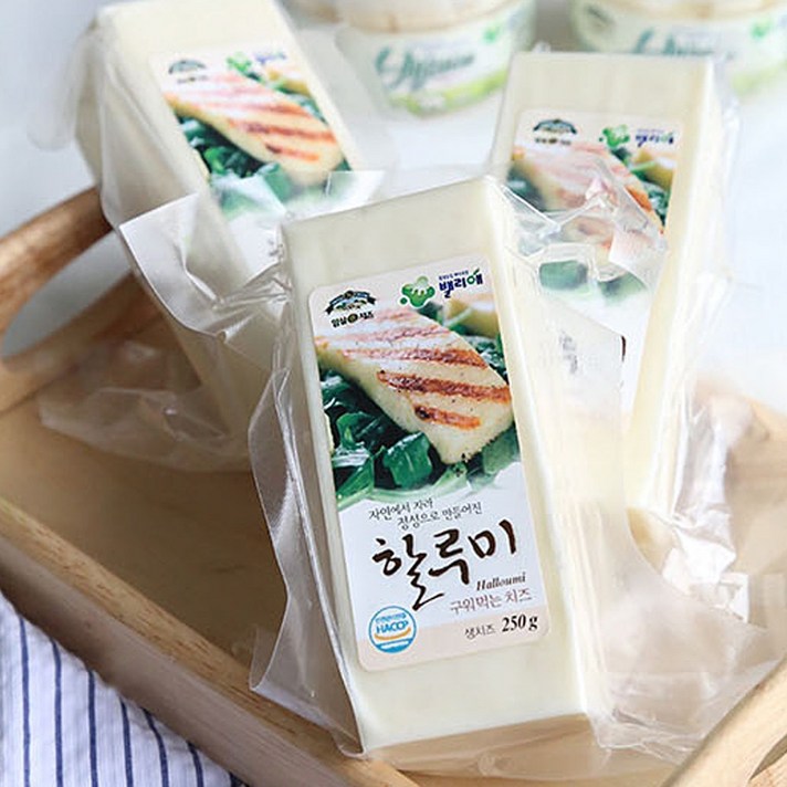 수제치즈 구워먹는치즈 임실 할루미치즈 250g 치즈바 아이간식 치즈구이 캠핑 간식 밸리애