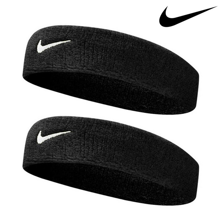 나이키 스우쉬 헤드밴드 2p AC2285-010, 블랙
