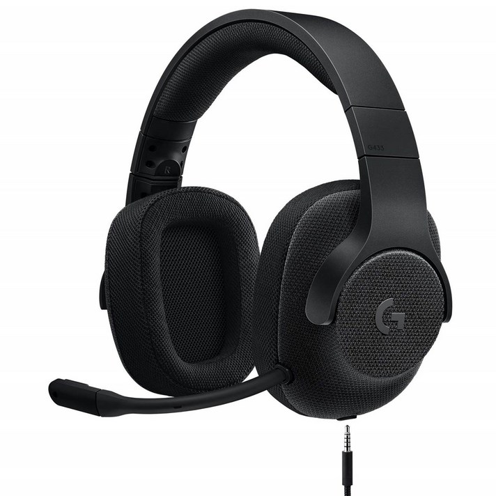 로지텍정품 G433 7.1 게이밍 헤드셋, 블랙(BLACK)