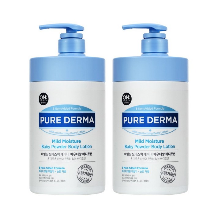 온더바디 퓨어더마 마일드 바디로션 베이비파우더, 2개