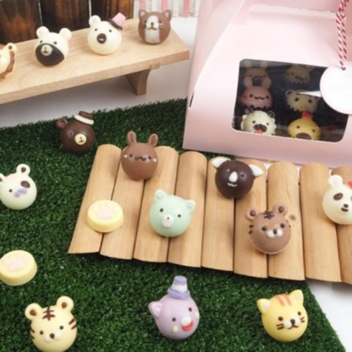 동물얼굴 초콜릿만들기세트, 1세트, 16종 