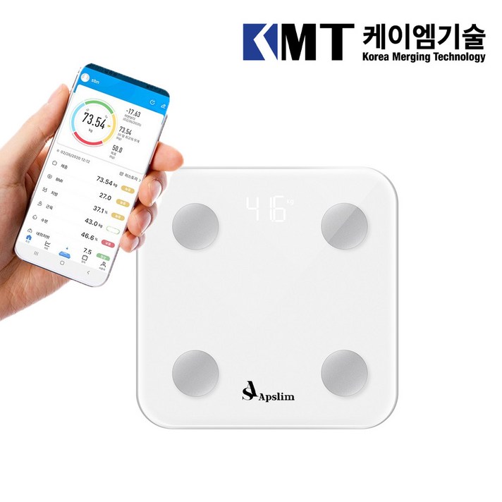 앱슬림 스마트체중계 인바디측정 체지방 어플리케이션 BMI 한국어지원블랙, 블랙, FSC10, 1개