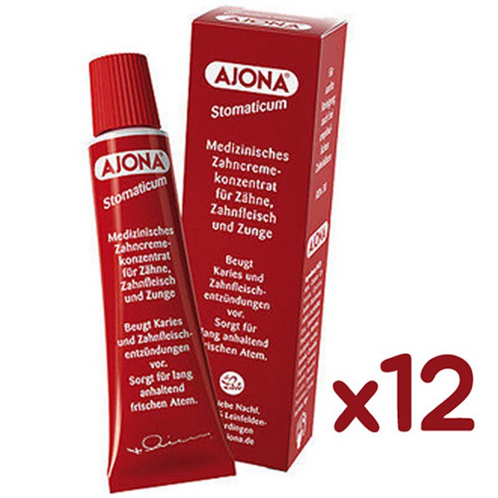 (해외)아조나 치약 AJONA 25ml X12개, 25ml x 12개입