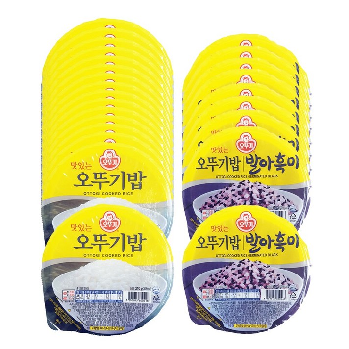 오뚜기밥210g 16입 + 발아흑미210g 8입 총24입, 오뚜기밥210g 16입+발아흑미210g 8입 총24입