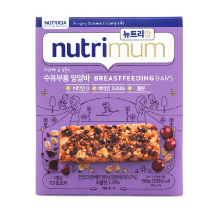 뉴트리시아 뉴트리맘 수유부용 영양바, 30g, 10개입