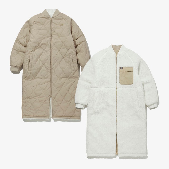 시티 리버서블 플리스 코트 NC3NM55B_IVO