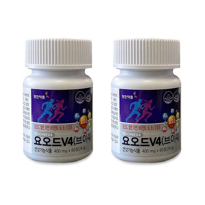 요오드 V4 60정 (브이4) 셀렌 아연 비타민D 비타민B, 2개