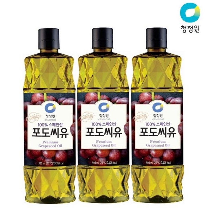 청정원 포도씨유, 900ml, 3개