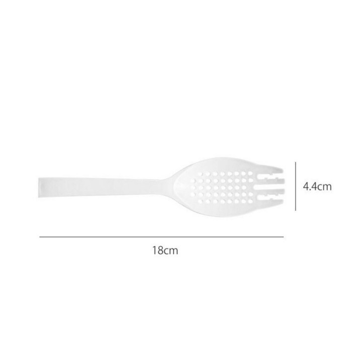 포크 PP 식품 등급 샐러드 포크 디저트 파스타 과일 새는 숟가락 서버 주방 용품 케이크 고기 유연한 전채 털다, 하얀색