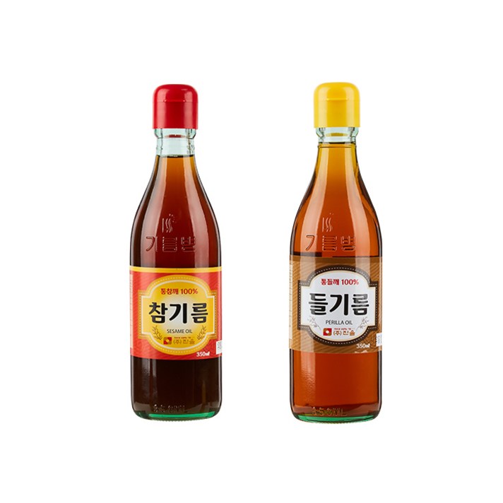 진솔 전통 압착 방식 통참깨 참기름 350ml + 통들깨 들기름 350ml, 1세트