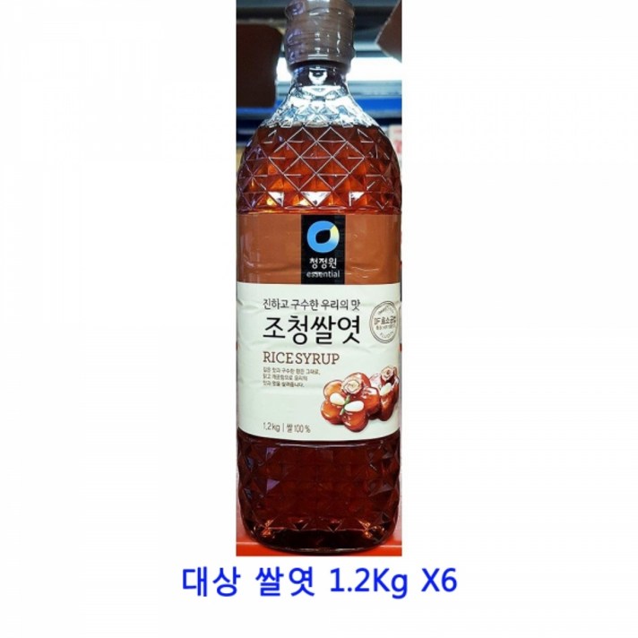 업소용 식자재 대상 쌀엿 1.2Kg X6조청 올리고당 물엿 쌀조청 도라지조청 무조청 생강조청 홍도라지조청 무엿 조청쌀엿 대추조청 수제조청 요리당 인진쑥조청 현미조청 구절초조청 물엿10kg 무우조청, 본상품