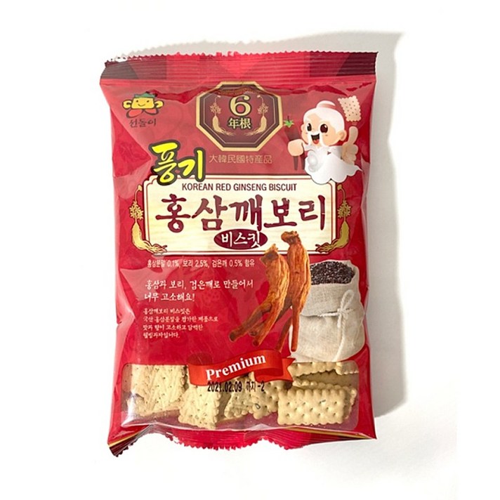 금풍제과 풍기홍삼깨보리 홍삼깨보리 비스킷 100g 30봉지