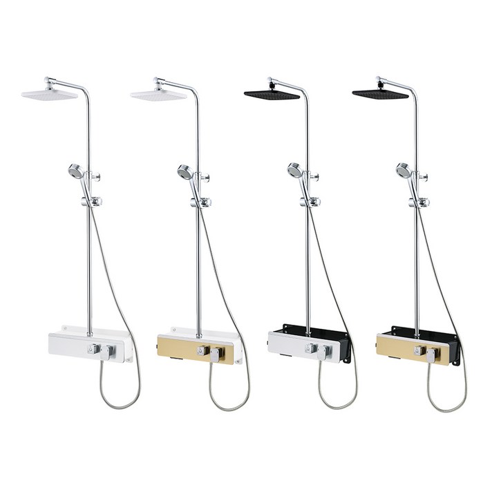 더원바스 해바라기샤워기 해바라기수전 레인샤워기 선반형샤워기 화이트골드 블랙골드, 1개