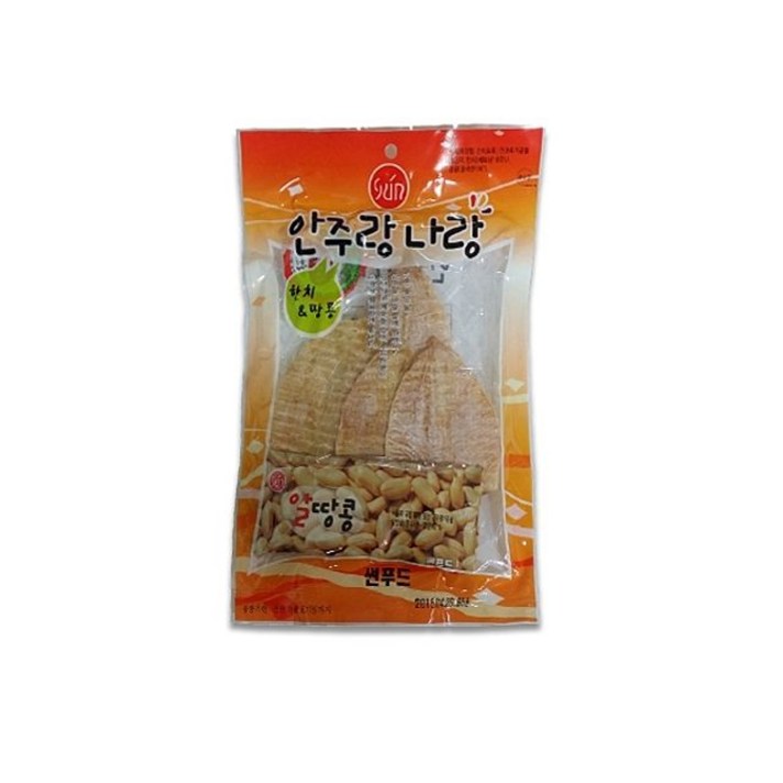 썬푸드 썬푸드) 한치 땅콩 65g x 10개 술안주나 아이들 영양간식으로도 일품 (간식/마른/안주/자반/안주도매/게살/맛살/수산가공식품/가공식품/식품 추천), 1개
