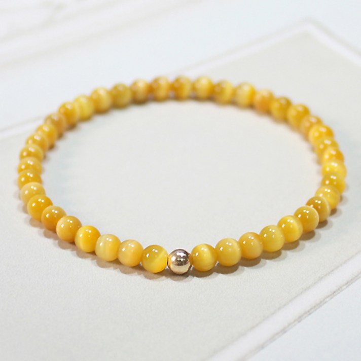 도트라인 GH04 골든호안석 4mm팔찌