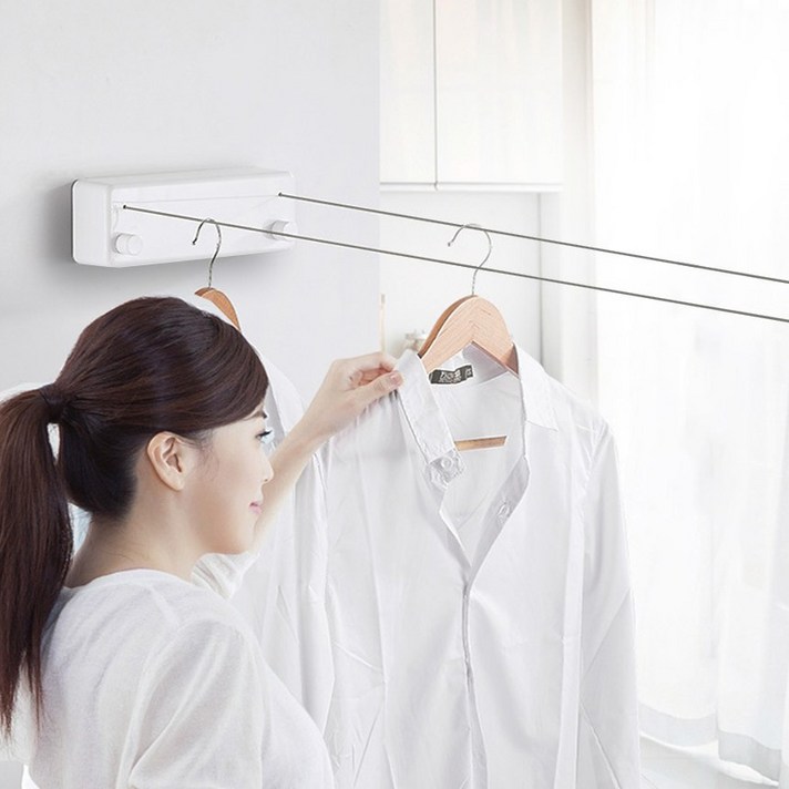 엔비스토어 스마트 시크릿 빨래줄 신박한 자취생 선물 와이어 빨랫줄, 1선