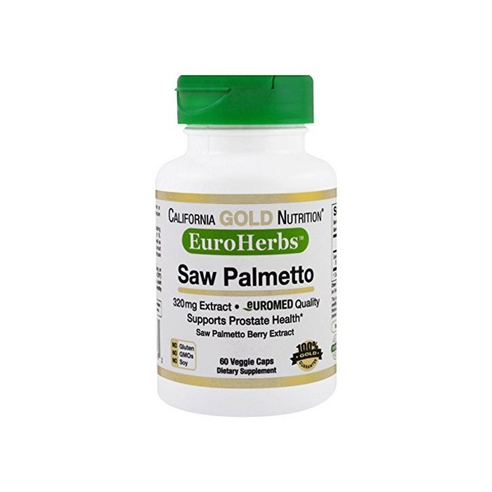 캘리포니아골드뉴트리션 쏘말메토 추출물 320mg 60정 Saw Palmetto Extract 320 mg 60 Veggie Caps
