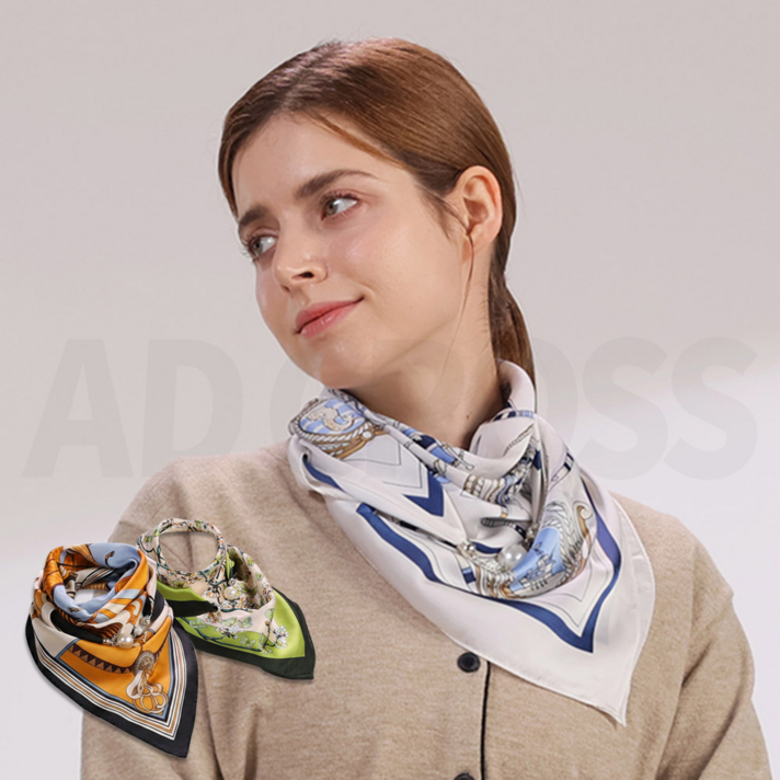 인포벨TV홈쇼핑정품 애드크로스 앙드레김 실크핏 전주링 원터치 자석 마그네틱 스카프 가을 야외 머플러