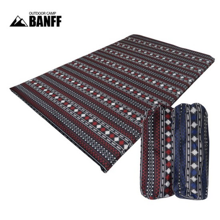 밴프 시그니처 자충 캠핑 매트 더블 CE096, 네이비