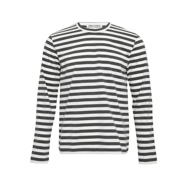 꼼데가르송 스트라이프 긴소매 티셔츠